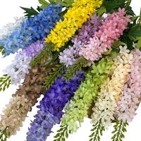 Ensemble de fleurs décoratives de luxe léger pour mariage et maison, motif Lys Queue de Renard à tige haute, avec technique de mise en forme par os