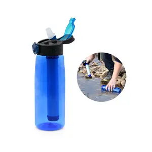 貿易保証水ボトルフィルター清浄機卸売プラスチック水ボトルフィルター付き