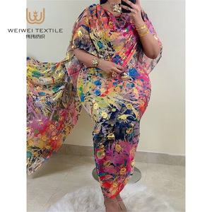 Écharpes Ethniques en Gros Châles Robes Décontractées Imprimées Numériquement Abaya Somali Dirac Toub Soudanais pour Femme avec Estampage Doré - Product Image 4