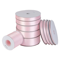 Rouleau de ruban de satin noir double face de 1 pouce en gros pour l'emballage de cadeaux de bouquets de fleurs 100 Yards 245 couleurs tissu de polyester