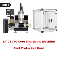 LY C1010 Mini machine à sculpter Bodhi de bureau Petite machine à graver 4 axes pour le meulage des poignées de dents de bijoux en bois