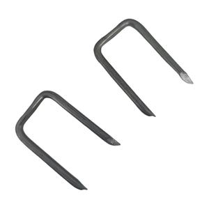 1/2 \ "W X 1 \" L Clavo de acero al carbono Grapas de cable de seguridad de plata Grapas de cable de punta afilada para asegurar superficies de madera de cable Anillo Doble - Product Image 2