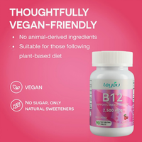 Comprimés de Vitamine B12 Haute Puissance pour Hommes et Femmes – Renforce l'Immunité et Soutient la Santé Mentale