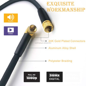 Cable coaxial RF RG6 trenzado de nailon chapado en oro adecuado para enrutadores digitales TVS antenas exteriores y receptores de satélite - Product Image 3