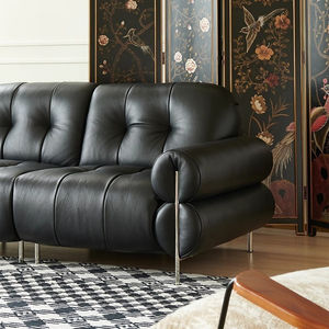 Sofá Funcional Eléctrico de Cuero Negro Estilo Retro, Sofá de Piel Vacuna Inclinable sin Pared, Color Marrón Azúcar Francés - Product Image 5