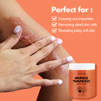 Turmeric Organic Sugar Body Scrub-Vegan Cruelty-Free Paraben-Free & Sulfate-Free Exfoliating Whitening Bath Scrub for Wholesale