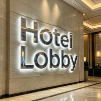 Letrero 3D con Luces LED de Carrey Sign, Logotipo Personalizado de Fábrica, Letrero para Hotel con Cadena de Tiendas, Letrero Exterior Ecológico con Letras en Relieve