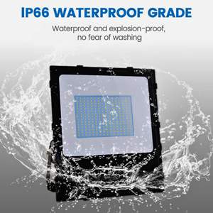 Светодиодный прожектор для улицы 100 Вт, IP66, водонепроницаемый, 6000K, дневной свет, черный алюминий, угол луча 120°, поворотный кронштейн 330°, AC, для ландшафтного освещения, ETL - Product Image 5