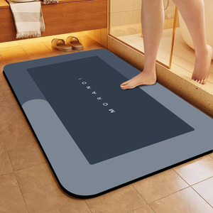 Tappetino per porta grigio con stampa geometrica su misura tappeto morbido <span class=keywords><strong>in</strong></span> <span class=keywords><strong>pietra</strong></span> di diatomite tappetino assorbente - Product Image 3