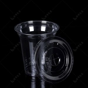 Gobelet en plastique transparent PET jetable et écologique de 98 mm, fond plat, 12 oz-24 oz, pour thé au lait, café froid - Product Image 3