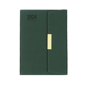 Cahier A5 à boucle magnétique en cuir PU Carnet de notes de bureau d'affaires Bloc-notes avec logo personnalisé - Product Image 1