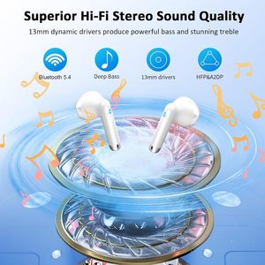 2026 Trending TWS Wireless Earbuds BT 5.4 Noise Cancelling Earphones 13mm Hi-Fi Stereo Waterproof Headphone with <b>LED</b> Display - Product Image 4