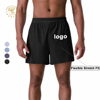 Pantalones Cortos de Malla para Hombre, de Secado Rápido, Ajuste Holgado, Cintura Elástica, Ligeros para Exteriores, con Bolsillos con Cremallera Seguros, Venta al por Mayor Directa de Fábrica