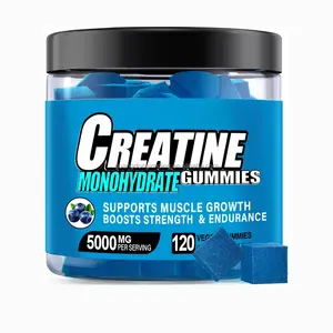 120pcs Private Label Creatine Monohydrate Gummies Weight Gain And Pre Workout Creatine Candy Gummies Supplement Gummy Candies