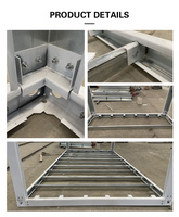 Maison de conteneur de paquet plat de structure de cadre de conteneur en acier du paquet plat portatif mobile préfabriqué
