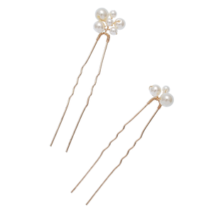 KC Gold <strong>Wedding</strong> <strong>Hair</strong> Accessories Durable Alloy Imitation Pearl Bridal <strong>Hair</strong> <strong>Pins</strong> <strong>Wedding</strong> <strong>Hair</strong> Clips - Product Image 2