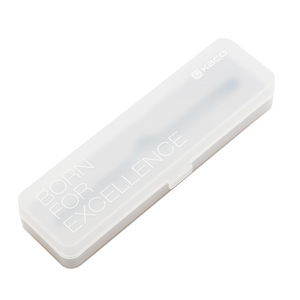 Likerai Plastic <b>Pen</b> Box Rectangle Transparent <b>White</b> PP Office Organizer Portable Storage Case With Sponge For Art And Colored - Product Image 5