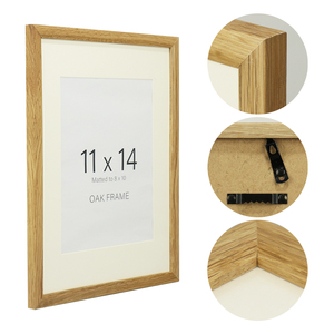 Cornice in legno di quercia-cornice minimalista 11x14 Poster, cornici in legno massello naturale per <span class=keywords><strong>foto</strong></span> e stampe artistiche da parete - Product Image 5