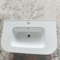 Évier portable en granit à trou unique pour salle de bain, avec bac de récupération, unité de meuble sous-vasque en céramique