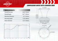 Tweeter à compression en titane Pro 2 pouces avec unité de haut-parleur à cornet, puissance maximale 300 Watts, haut-parleur à cornet de 2 pouces pour audio automobile
