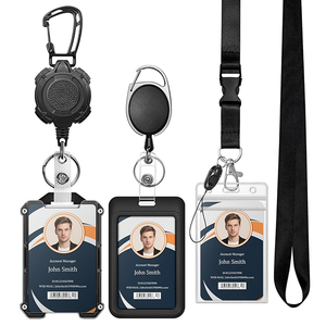 Lot de porte-badges rétractables robustes en plastique rigide, étanches, avec cordon mousqueton pour cartes d'identité et badges professionnels - Product Image 6