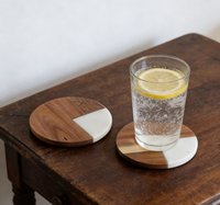 Tapis et sous-plats ronds modernes en bois d'acacia écologiques pour la cuisine et l'hôtellerie