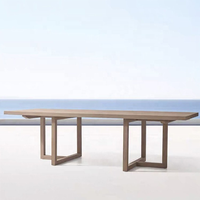 Mobilier de loisirs en bois de teck, hôtel Villa Patio chaises en bois Table jardin extérieur Table à manger et chaises ensemble