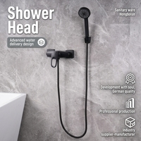 Ensemble de douche de salle de bain moderne en chrome à deux fonctions, mitigeur de salle de bain gris en laiton avec douchette à trois fonctions