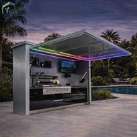 Cuisine de barbecue multifonctionnelle portable de jardin en acier inoxydable professionnelle et durable avec système intelligent