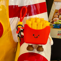 Dompet Koin Udang Goreng Silikon Kawaii, Dompet Mini Resleting Lucu, Kantong Uang Kecil, Tas Organizer, Hadiah Menyenangkan untuk Remaja Putri