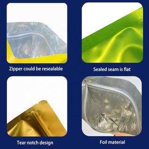 Low MOQ Aluminium folie in Lebensmittel qualität flach für Barrier Pouch <span class=keywords><strong>3</strong></span> Seiten dichtung Feuchtigkeit beständiger Teebeutel Beutel Kleines Proben paket - Product Image 4