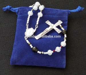 Bolsas de joyería de fieltro, Rosario personalizado con estilo de lujo, serigrafía de terciopelo, cordón, ropa reciclable, regalo y artesanía - Product Image 2