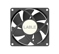 Ventilateur de refroidissement axial DC sans balais 12V 80x80x25mm à roulement à billes 4500 tr/min Garantie 1 an pour boîtier PC et voiture électrique