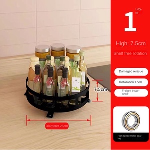 Vente en gros de support de stockage de cuisine à 360 degrés support de boîte non perforé de comptoir multicouche pour assaisonnement de vinaigre de sauce soja à l'huile - Product Image 6