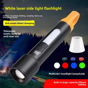 Linterna de Buceo LED con Clasificación IP44, Más de 1000 Lúmenes, Recargable, Funciona con Baterías AA, Gancho Táctico de ABS, Pantalla Digital - Product Image 5