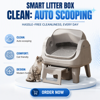 Autoscooper 12 Lite pour litière automatique intelligente pour chat avec grande capacité, nettoyage facile, contrôle des odeurs pour plusieurs chats