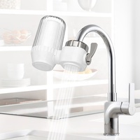 Nouveau robinet filtre à eau cartouche en céramique robinet de cuisine filtre à eau réutilisable Portable en plastique filtre à eau pour robinet Transparent