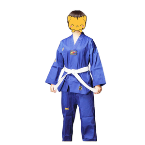 ชุดเทควันโดสั่งทำพิเศษลดราคา  สีขาว ดำ น้ำเงิน แดง  ผลิตจากผ้าผสมโพลีเอสเตอร์และคอตตอน  ตามมาตรฐาน <span class=keywords><strong>WTF</strong></span> - Product Image 5