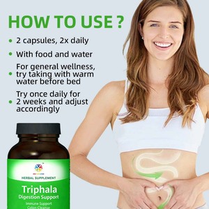 Cápsulas de digestión al por mayor Triphala soporte de digestión soporte inmunológico limpieza de colon suplemento orgánico <span class=keywords><strong>Amla</strong></span> - Product Image 4