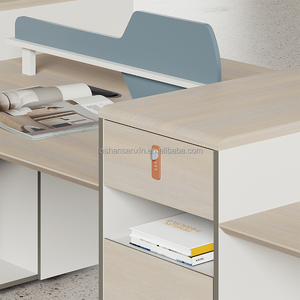 Mobília comercial 2 cubículo workstation escritório separações cadeira ergonómica do escritório mesa executiva mesas do escritório do computador tabelas - Product Image 6