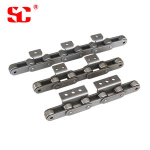 Catena trasportatrice in lega a doppio passo ad alta resistenza con attacchi C2062-A1 per le industrie industriali, agricole e edili - Product Image 1