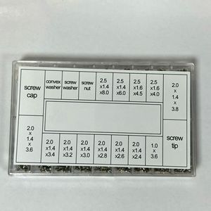 Kit de vis pour lunettes, 18 tailles, vis et écrous métalliques pour plaquettes de nez et branches, pièces de réparation légères pour lunettes - Product Image 3