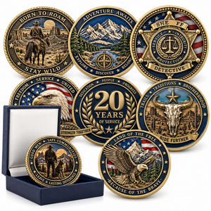 Moneta Commemorativa Personalizzata 3D per Laurea Universitaria, Logo Stemma Alumni, Incisa a Pressione, Oro Anticato, Moneta da Cerimonia, Produttore all'Ingrosso, Souvenir - Product Image 1