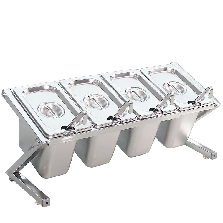 Stainless Steel Jam basin rack Stainless Steel Basin Canteen Seasoning cylinder and ingredient box Jam Seasoning rack