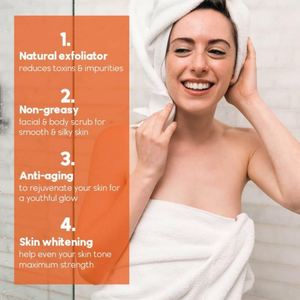Phong Cách Mới Cơ Thể Chà Vitamin C Kojic Axit Cam Dầu Chống Lão Hóa Exfoliator Chết Muối Biển Thành Phần Tự Nhiên Cho Tất Cả Các Loại Da - Product Image 4