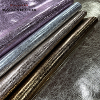 Kunden spezifisches GRS-zertifiziertes PU-Leder Faltige Metallic-Folie Recyceltes Leder für Möbels chuhe und Sofas aus Leder