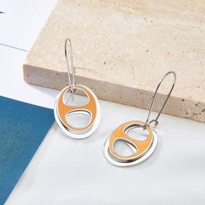 Pendientes de Aro de Acero Inoxidable con Diseño de Nariz de Cerdo Grande y Pequeña, Color Marrón, Joyería para Mujer - Product Image 2