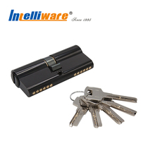 Cilindro de cerradura de puerta negro de perfil europeo de alta seguridad Intelliware 1K2912