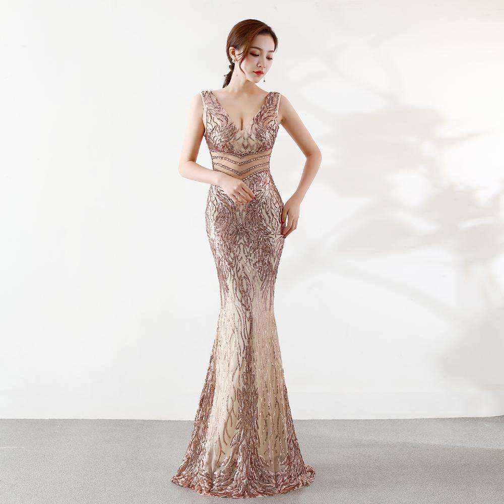 robe de soiree longue a sequins