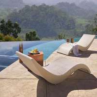 Chaise longue en rotin pour piscine et plage, ensemble de mobilier de jardin, chaise longue d'extérieur, Sillas De Playa, ensemble de chaises longues pour femmes